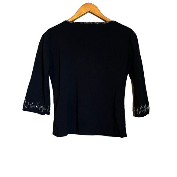 Joseph A. Black‎ beaded blouse. Size xl - Picture 8 of 8